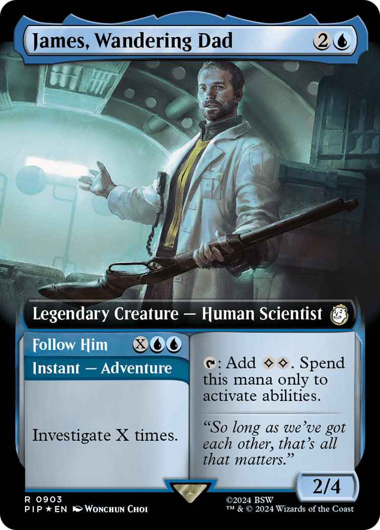 James, Wandering Dad // Follow Him (Extended Art) (Surge Foil) [Fallout] | Rook's Games and More