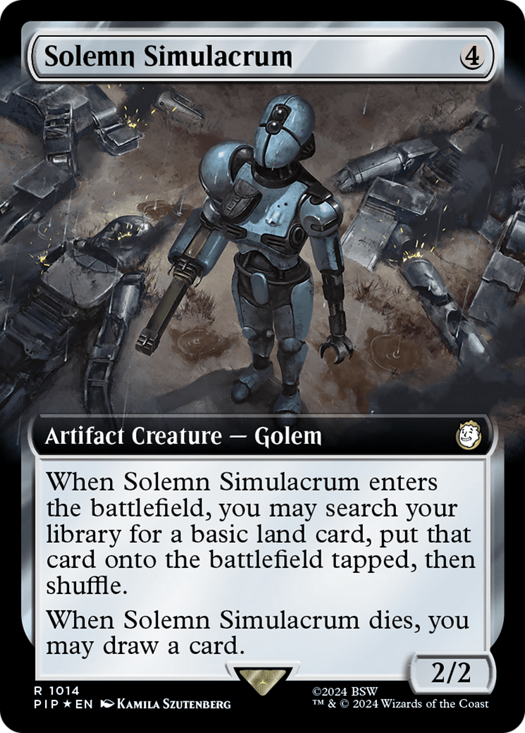 Solemn Simulacrum (Extended Art) (Surge Foil) [Fallout] | Rook's Games and More