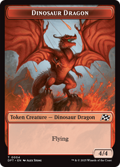 Dinosaur Dragon // Treasure Double-Sided Token [Aetherdrift Tokens] | Rook's Games and More