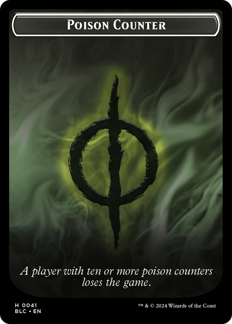 Rabbit // Poison Counter Double-Sided Token [Bloomburrow Commander Tokens] | Rook's Games and More