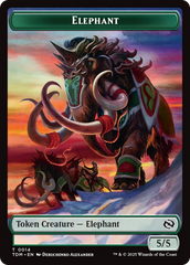 Elephant // Treasure Double-Sided Token [Tarkir: Dragonstorm Tokens] | Rook's Games and More