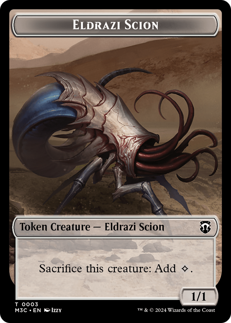 Eldrazi Spawn (Ripple Foil) // Eldrazi Scion Double-Sided Token [Modern Horizons 3 Commander Tokens] | Rook's Games and More