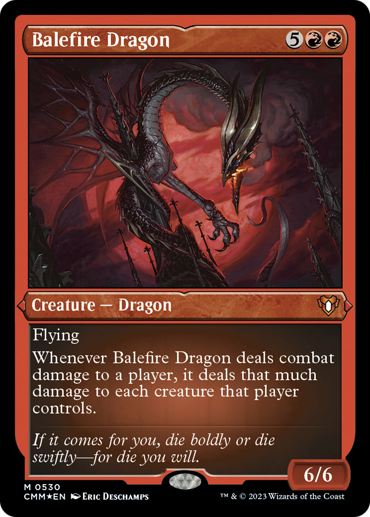 Balefire Dragon (Foil Etched) [Commander Masters] | Rook's Games and More