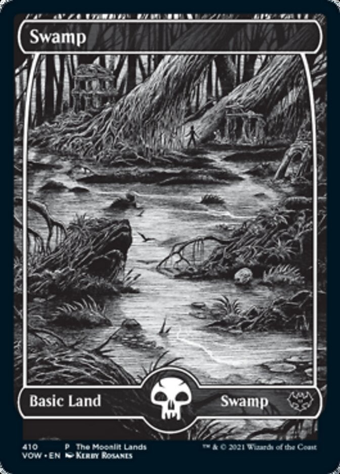 Swamp (The Moonlit Lands) (Foil Etched) [Innistrad: Crimson Vow Promos] | Rook's Games and More