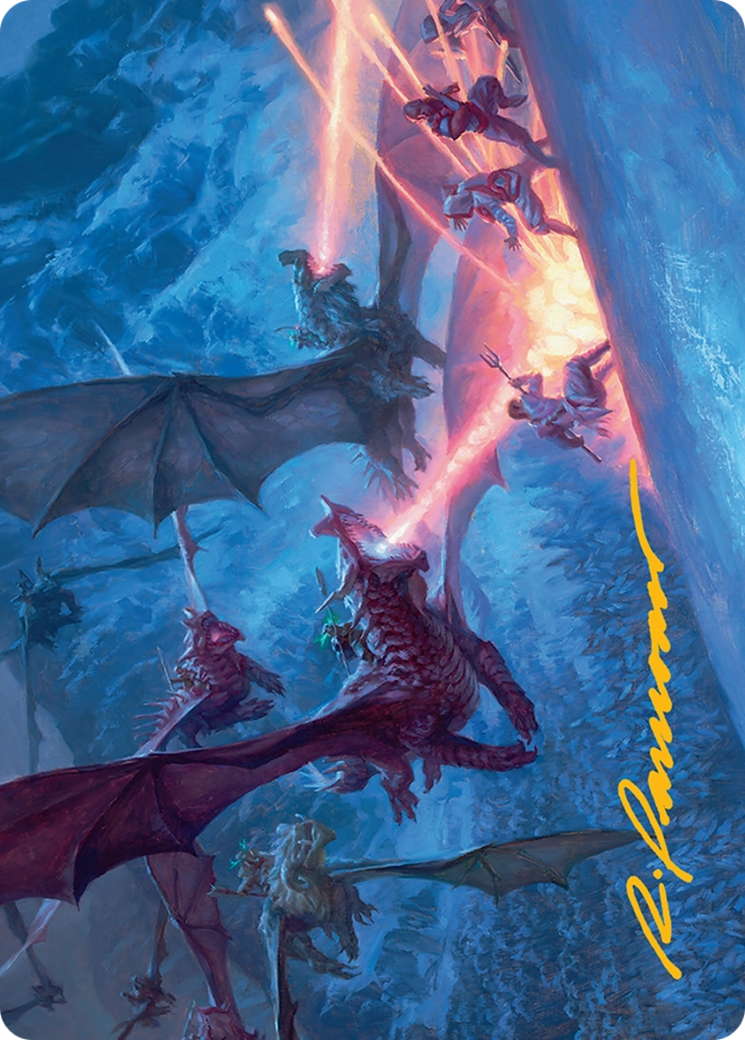 Dragonback Assault Art Card (22/54) [Tarkir: Dragonstorm Art Series] | Rook's Games and More