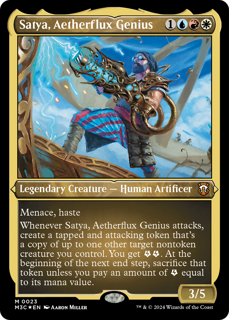 Satya, Aetherflux Genius (Foil Etched) [Modern Horizons 3 Commander] | Rook's Games and More