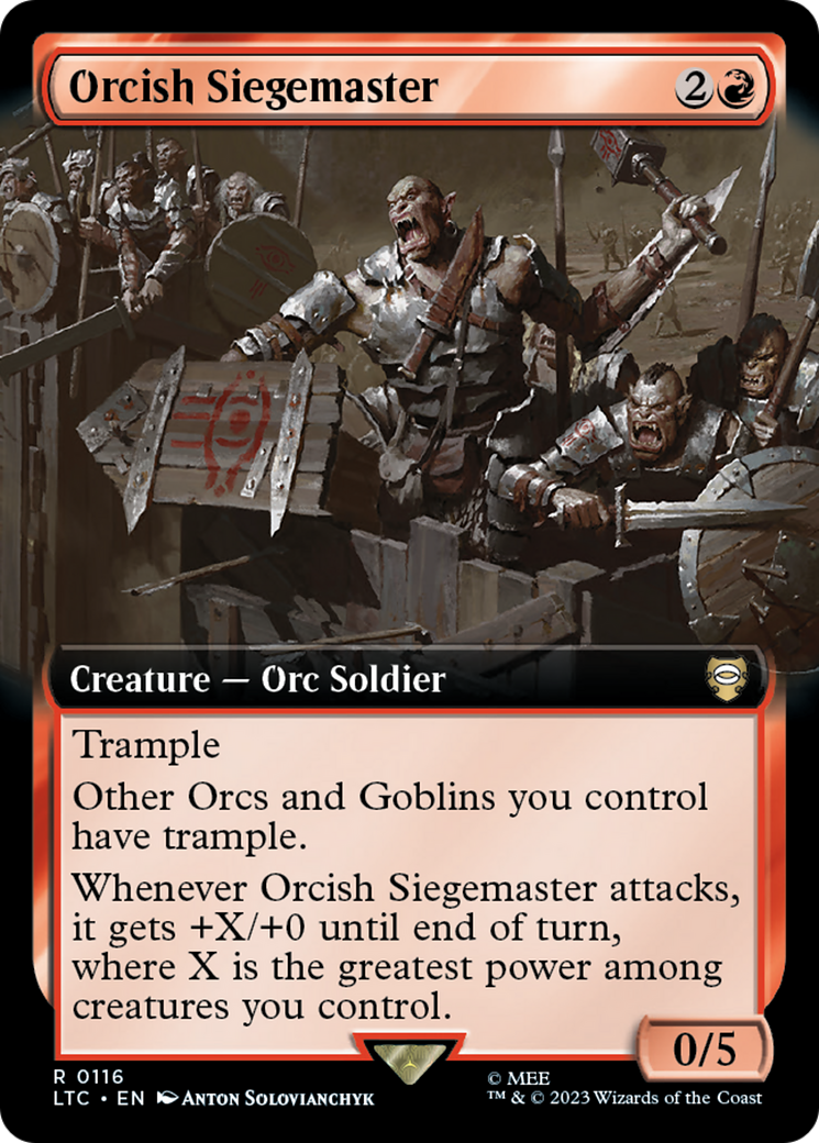 Orcish Siegemaster (Extended Art) [The Lord of the Rings: Tales of Middle-Earth Commander] | Rook's Games and More