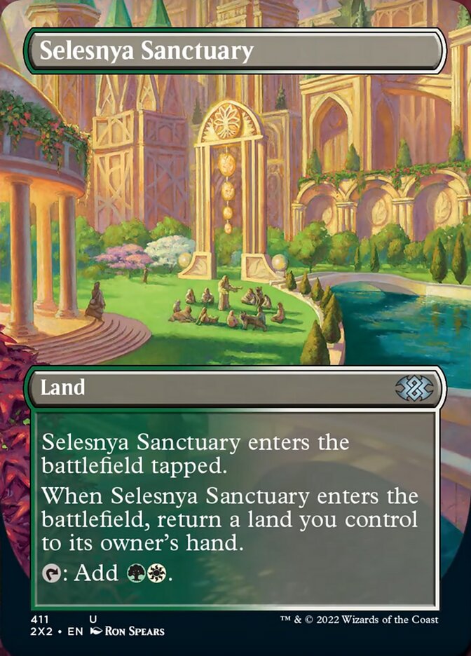 Selesnya Sanctuary (Borderless Alternate Art) [Double Masters 2022] | Rook's Games and More