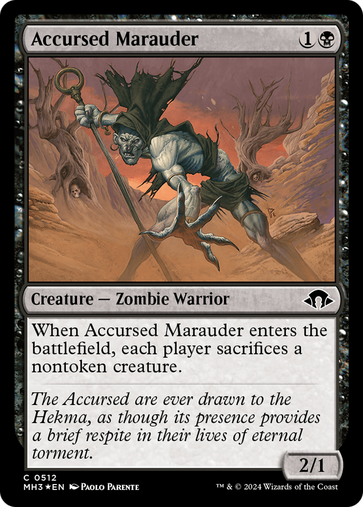 Accursed Marauder (Ripple Foil) [Modern Horizons 3] | Rook's Games and More