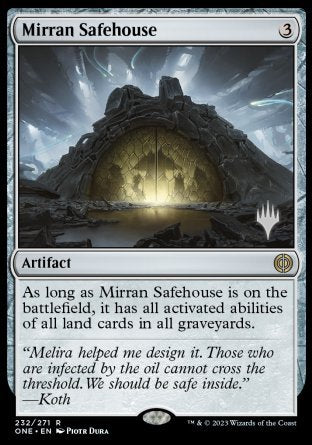 Mirran Safehouse (Promo Pack) [Phyrexia: All Will Be One Promos] | Rook's Games and More