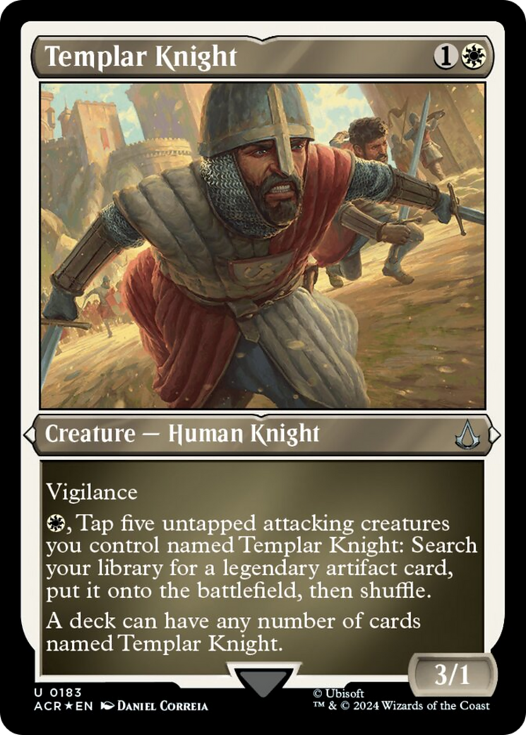 Templar Knight (Foil Etched) [Assassin's Creed] | Rook's Games and More