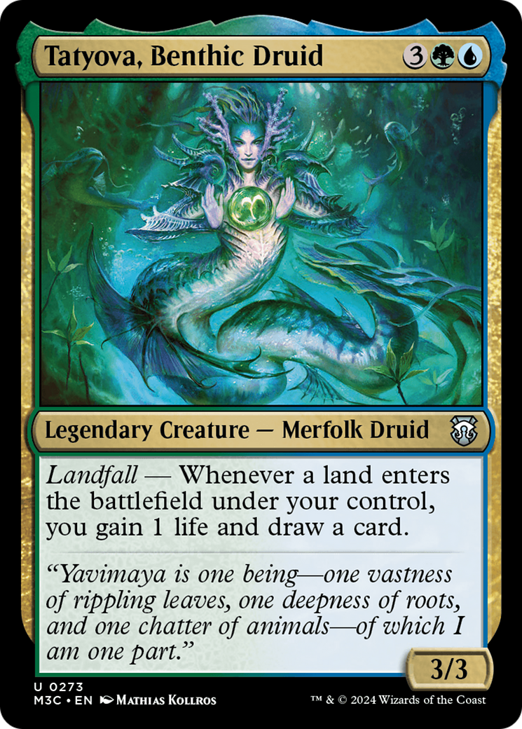 Tatyova, Benthic Druid (Ripple Foil) [Modern Horizons 3 Commander] | Rook's Games and More