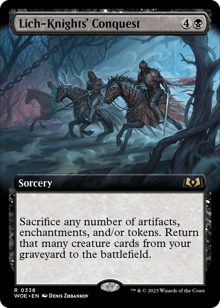Lich-Knights' Conquest (Extended Art) [Wilds of Eldraine] | Rook's Games and More