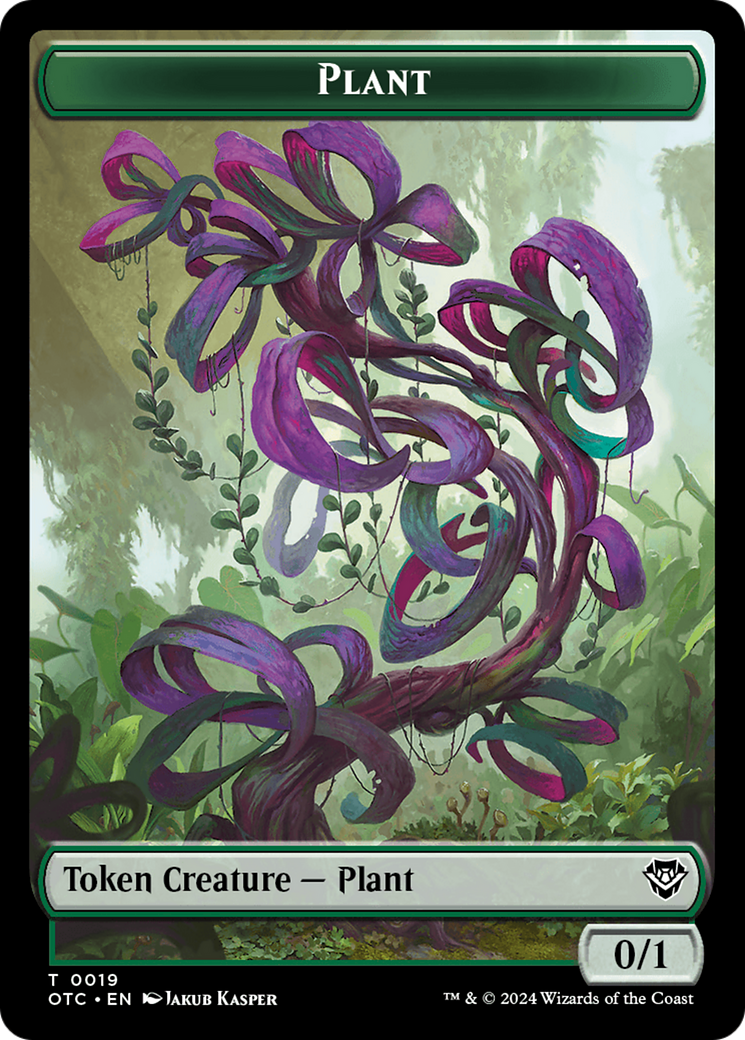 Plant Warrior // Plant Double-Sided Token [Outlaws of Thunder Junction Commander Tokens] | Rook's Games and More