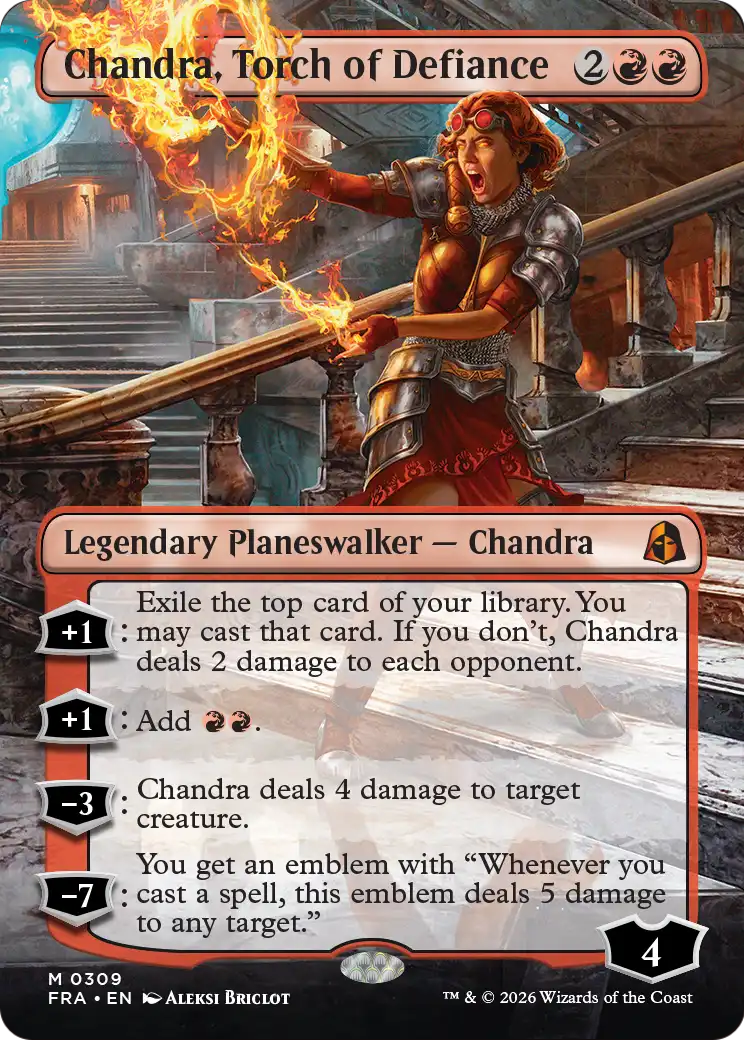 Chandra, Torch of Defiance (Borderless) [Reality Fracture] | Rook's Games and More