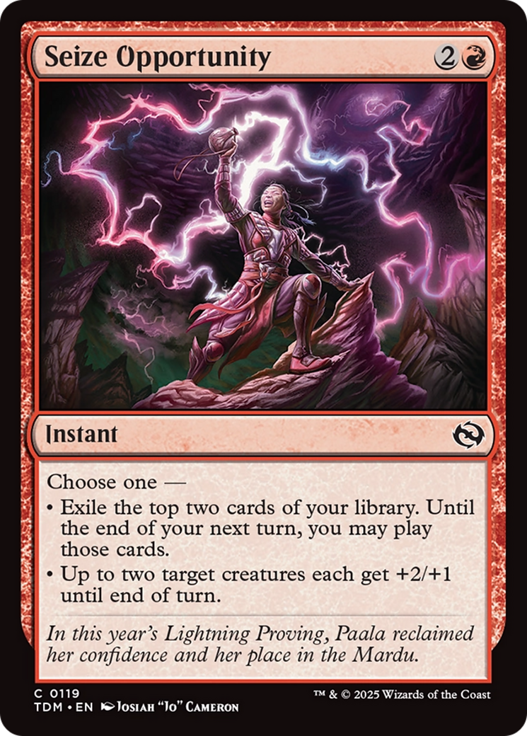 Seize Opportunity [Tarkir: Dragonstorm] | Rook's Games and More