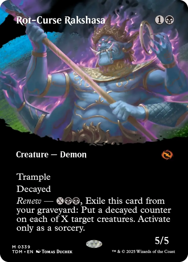 Rot-Curse Rakshasa (Borderless) [Tarkir: Dragonstorm] | Rook's Games and More
