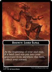 Bounty: Lord Fajjal // Bounty Rules Double-Sided Token [Outlaws of Thunder Junction Commander Tokens] | Rook's Games and More