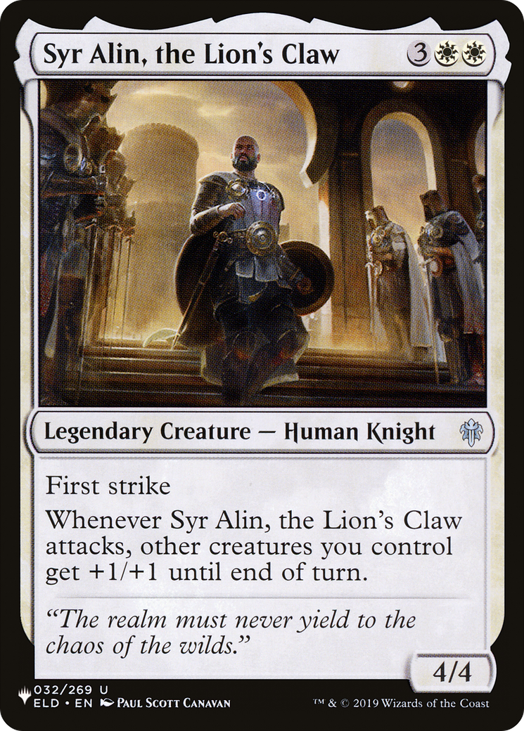 Syr Alin, the Lion's Claw [The List] | Rook's Games and More