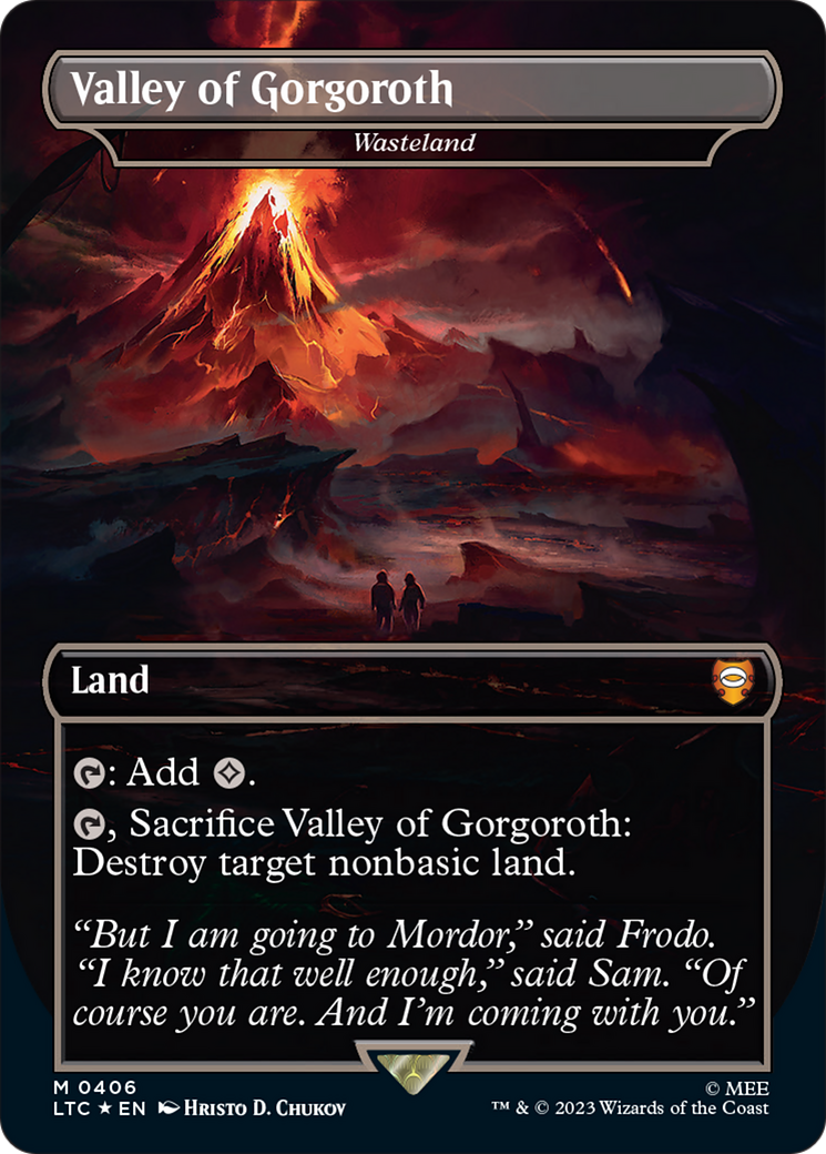 Valley of Gorgoroth - Wasteland (Surge Foil Realms and Relics) [The Lord of the Rings: Tales of Middle-Earth Commander] | Rook's Games and More