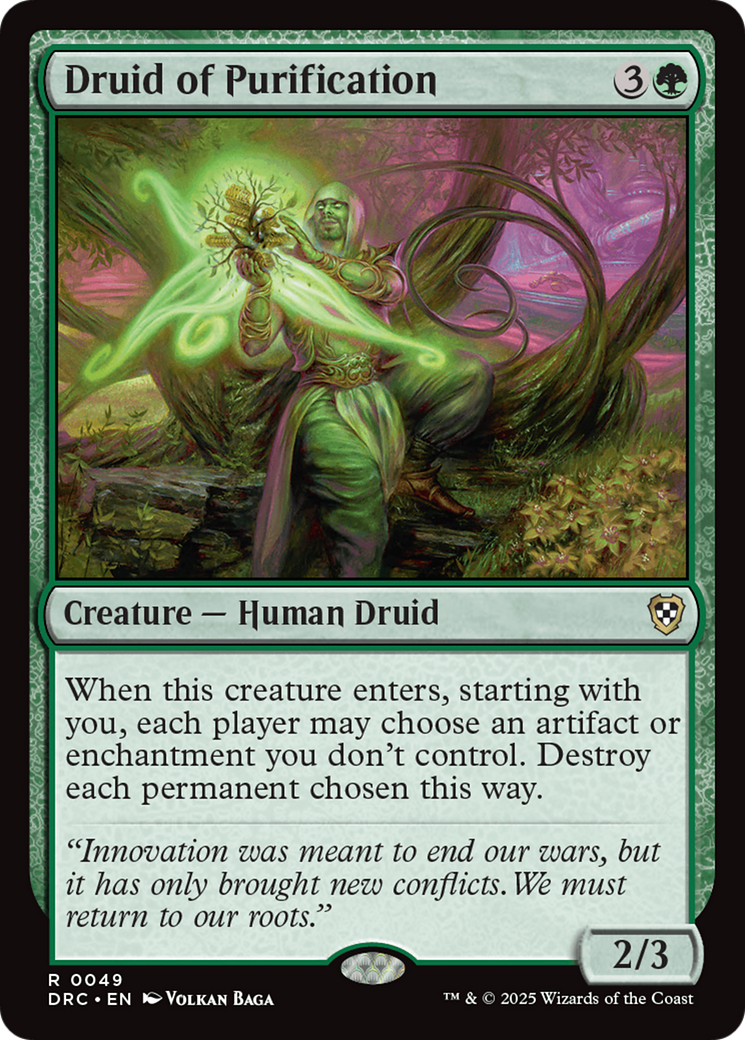 Druid of Purification [Aetherdrift Commander] | Rook's Games and More