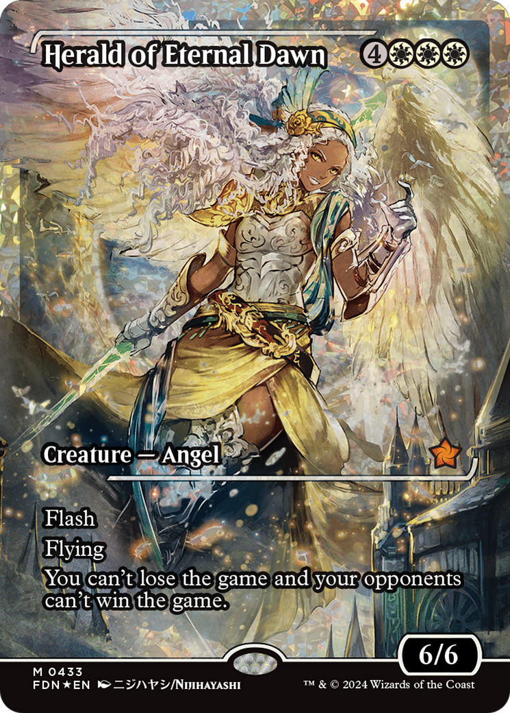 Herald of Eternal Dawn (Showcase) (Fracture Foil) [Foundations] | Rook's Games and More