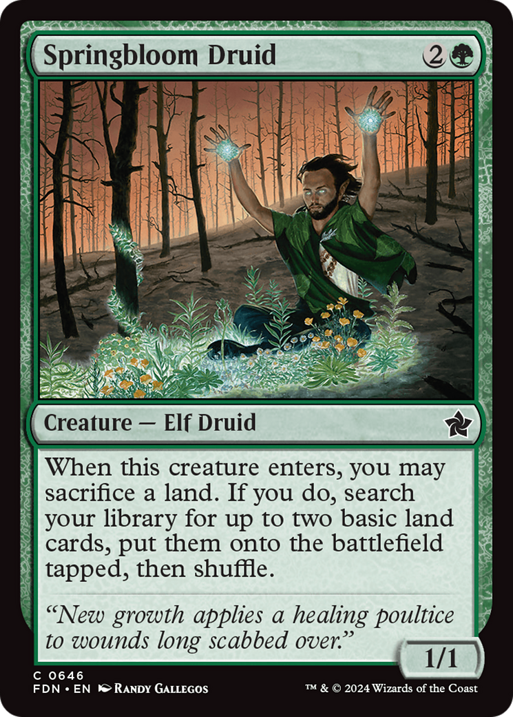 Springbloom Druid [Foundations] | Rook's Games and More