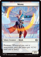 Bird // Monk Double-Sided Token [Tarkir: Dragonstorm Tokens] | Rook's Games and More