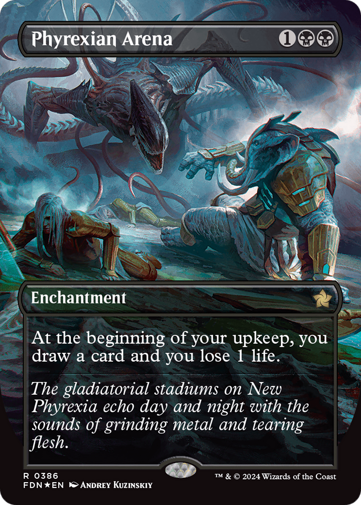Phyrexian Arena (Borderless) (Mana Foil) [Foundations] | Rook's Games and More