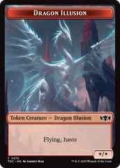 Dragon Illusion // Monk Double-Sided Token [Tarkir: Dragonstorm Commander Tokens] | Rook's Games and More