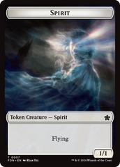 Spirit // Cat (0001) Doubled-Sided Token [Foundations Tokens] | Rook's Games and More