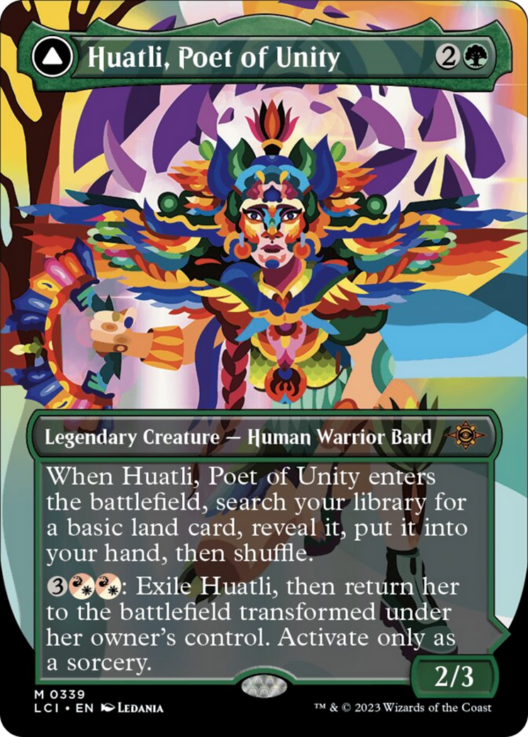 Huatli, Poet of Unity // Roar of the Fifth People (Borderless) [The Lost Caverns of Ixalan] | Rook's Games and More