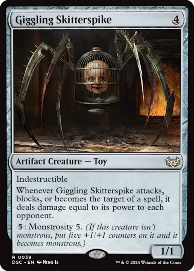 Giggling Skitterspike (Extended Art) [Duskmourn: House of Horror Commander] | Rook's Games and More