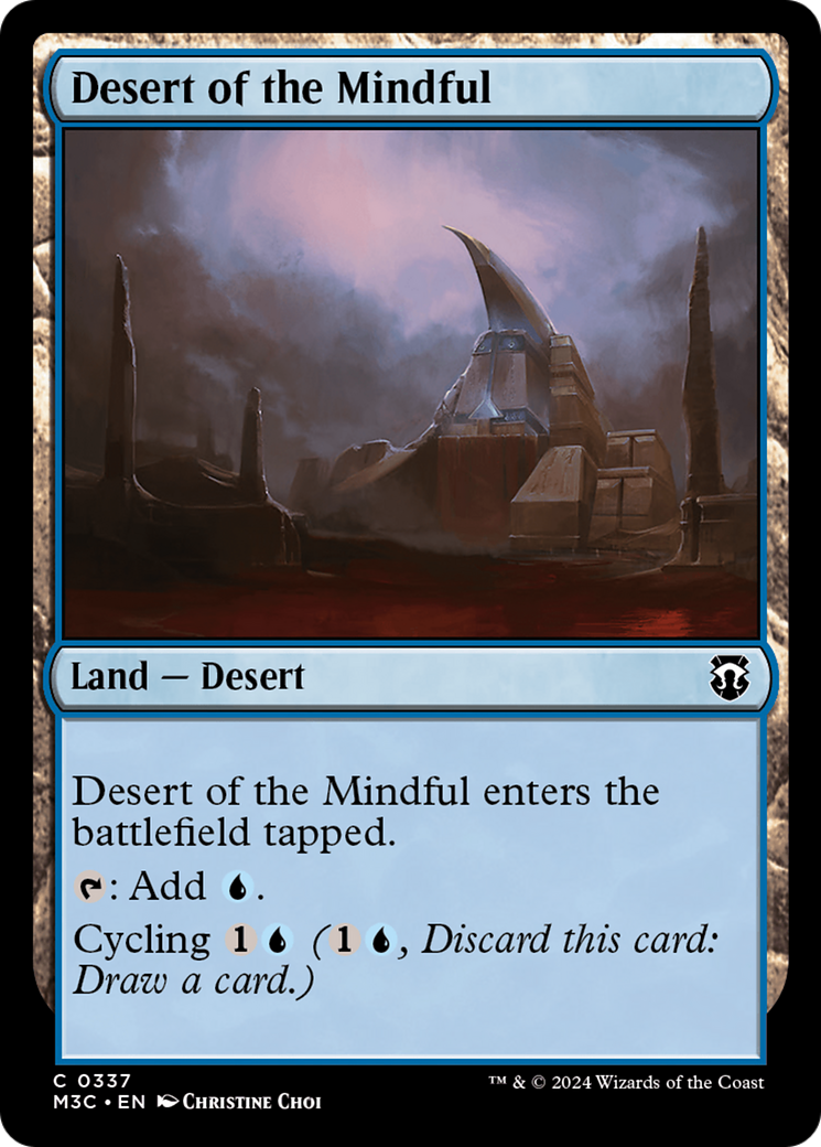 Desert of the Mindful (Ripple Foil) [Modern Horizons 3 Commander] | Rook's Games and More