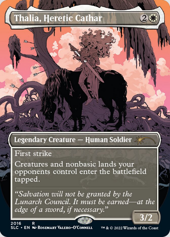 Thalia, Heretic Cathar (Borderless) [Secret Lair Countdown Kit] | Rook's Games and More