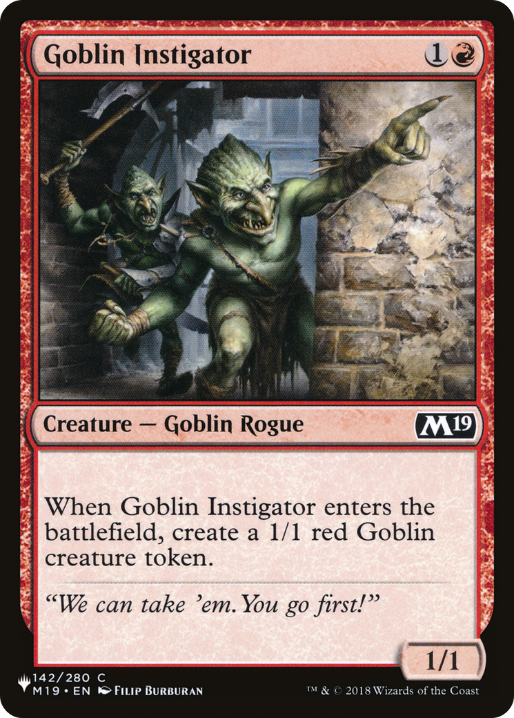 Goblin Instigator [The List Reprints] | Rook's Games and More