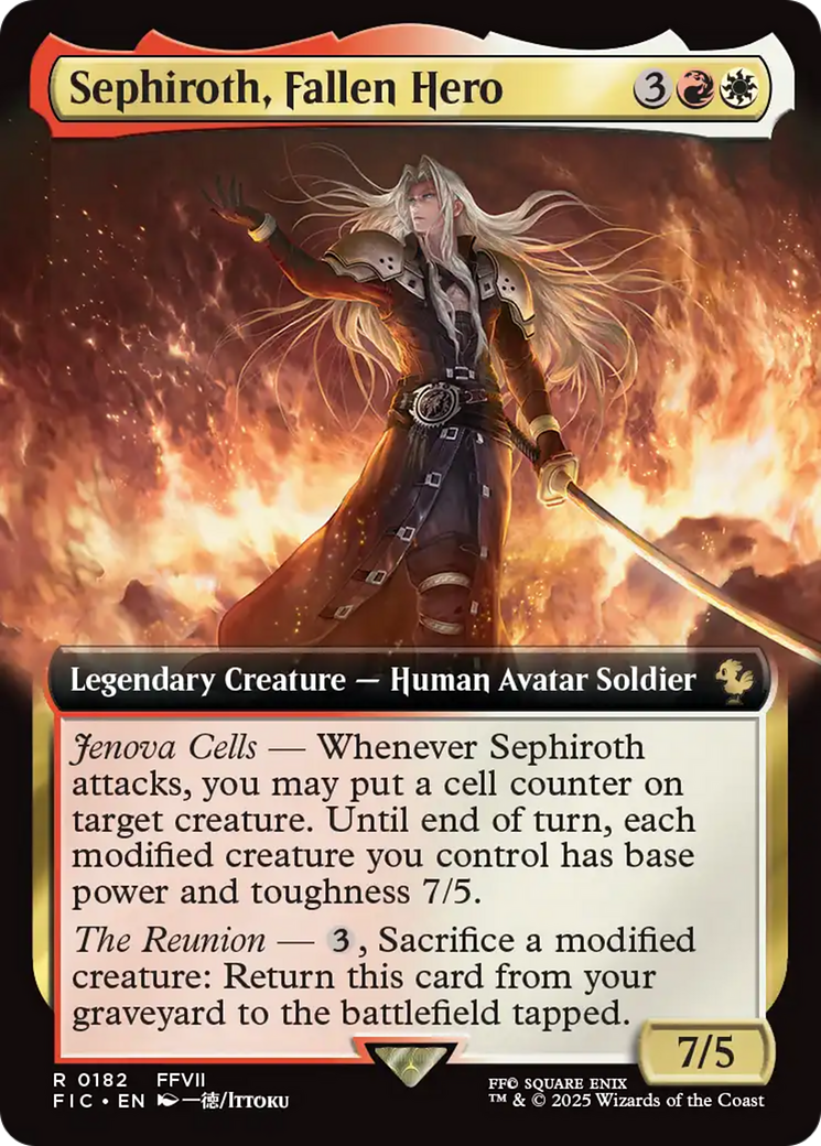 Sephiroth, Fallen Hero (Extended Art) [FINAL FANTASY Commander] | Rook's Games and More