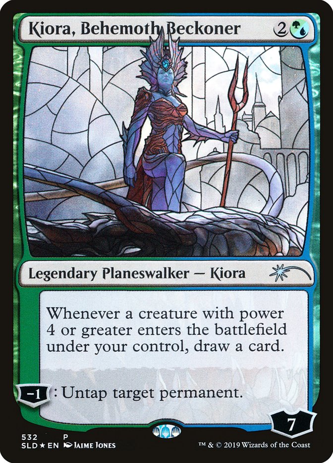 Kiora, Behemoth Beckoner (Stained Glass) [Secret Lair Drop Promos] | Rook's Games and More