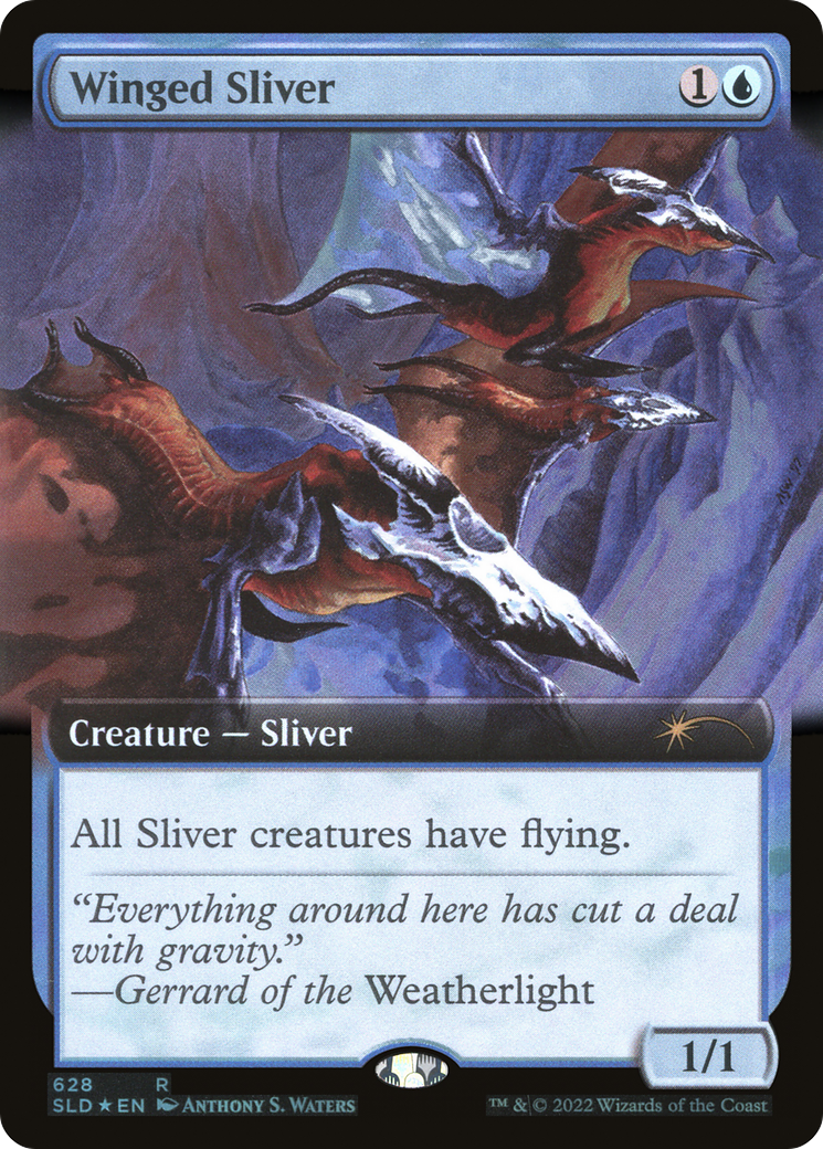 Winged Sliver (Extended Art) [Secret Lair Drop Promos] | Rook's Games and More