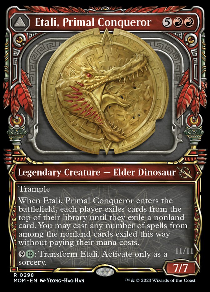 Etali, Primal Conqueror // Etali, Primal Sickness (Showcase Planar Booster Fun) [March of the Machine] | Rook's Games and More