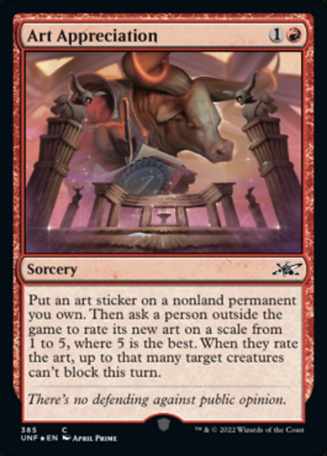 Art Appreciation (Galaxy Foil) [Unfinity] | Rook's Games and More