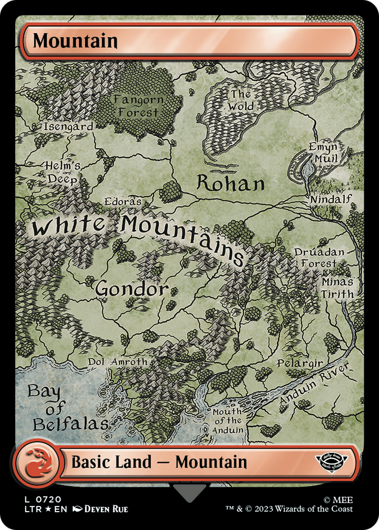 Mountain (720) (Surge Foil) [The Lord of the Rings: Tales of Middle-Earth] | Rook's Games and More