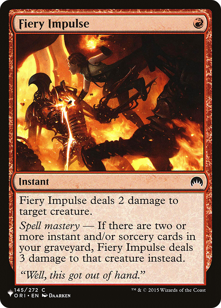 Fiery Impulse [The List] | Rook's Games and More