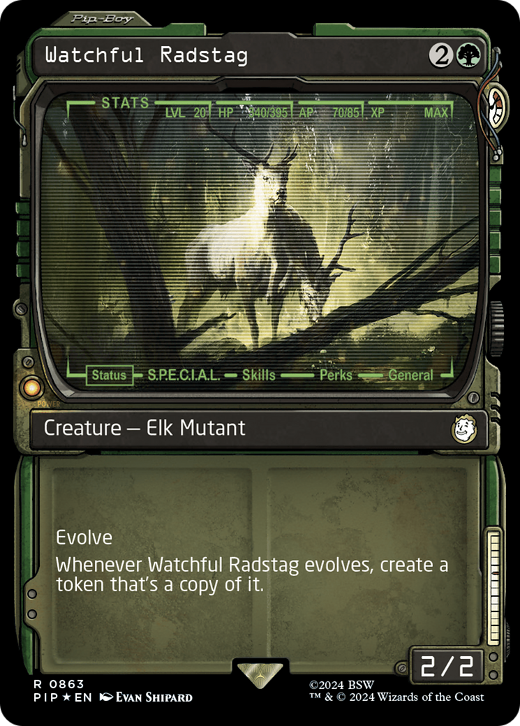 Watchful Radstag (Showcase) (Surge Foil) [Fallout] | Rook's Games and More