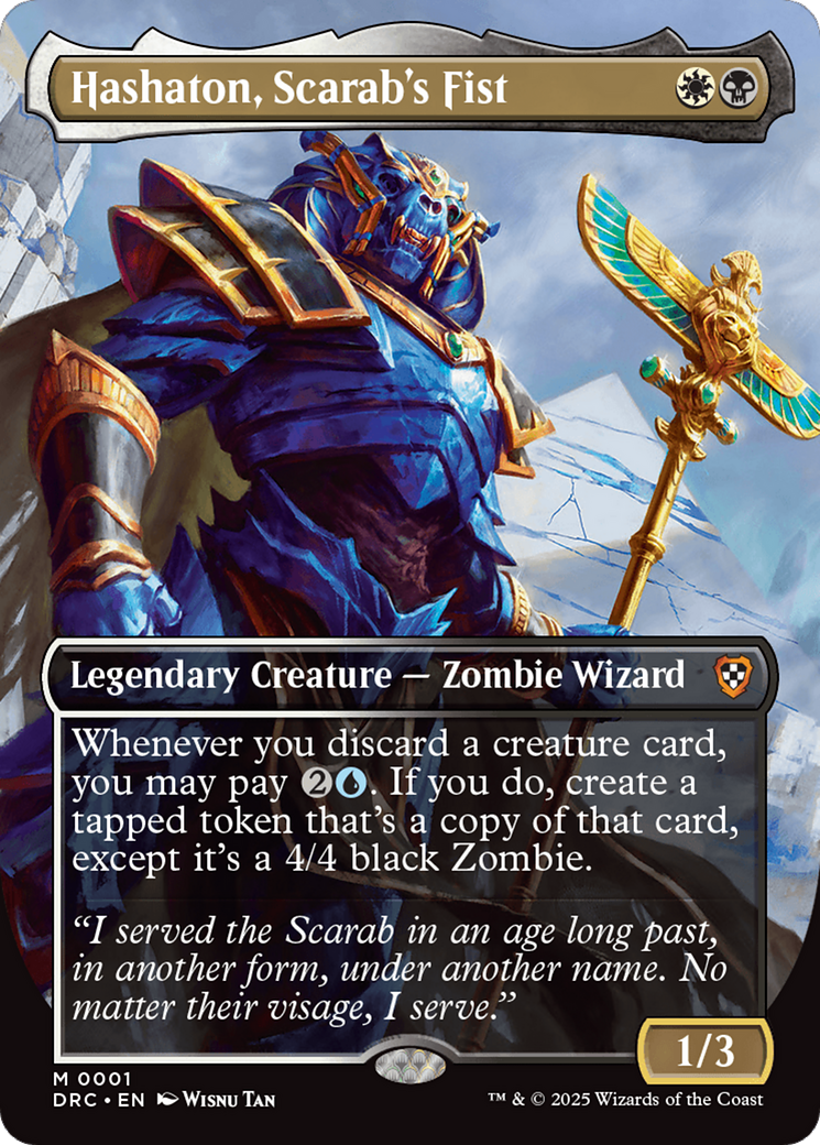 Hashaton, Scarab's Fist (Borderless) [Aetherdrift Commander] | Rook's Games and More