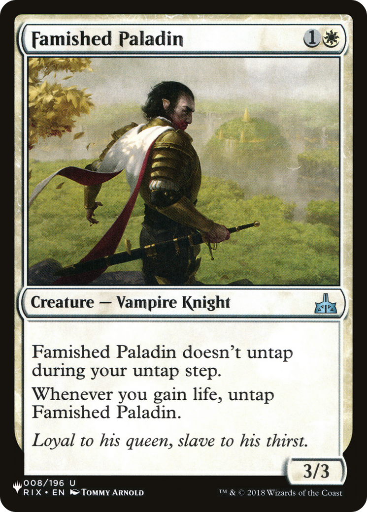 Famished Paladin [The List] | Rook's Games and More