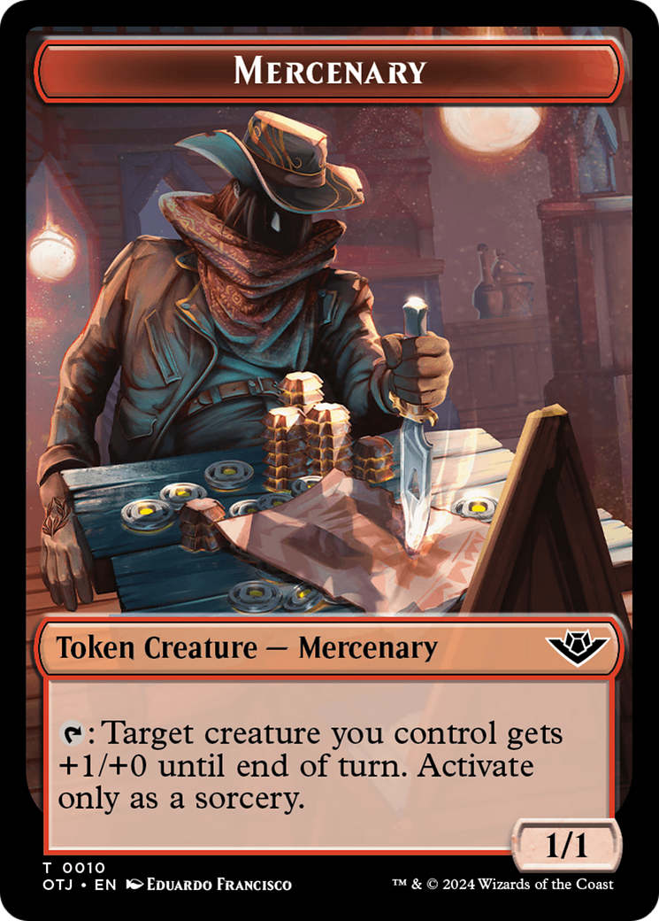 Mercenary // Construct Double-Sided Token [Outlaws of Thunder Junction Tokens] | Rook's Games and More