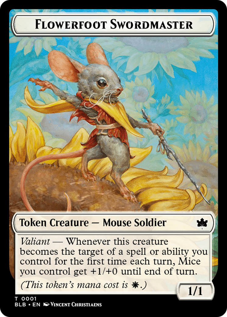 Rabbit // Flowerfoot Swordmaster Double-Sided Token [Bloomburrow Tokens] | Rook's Games and More