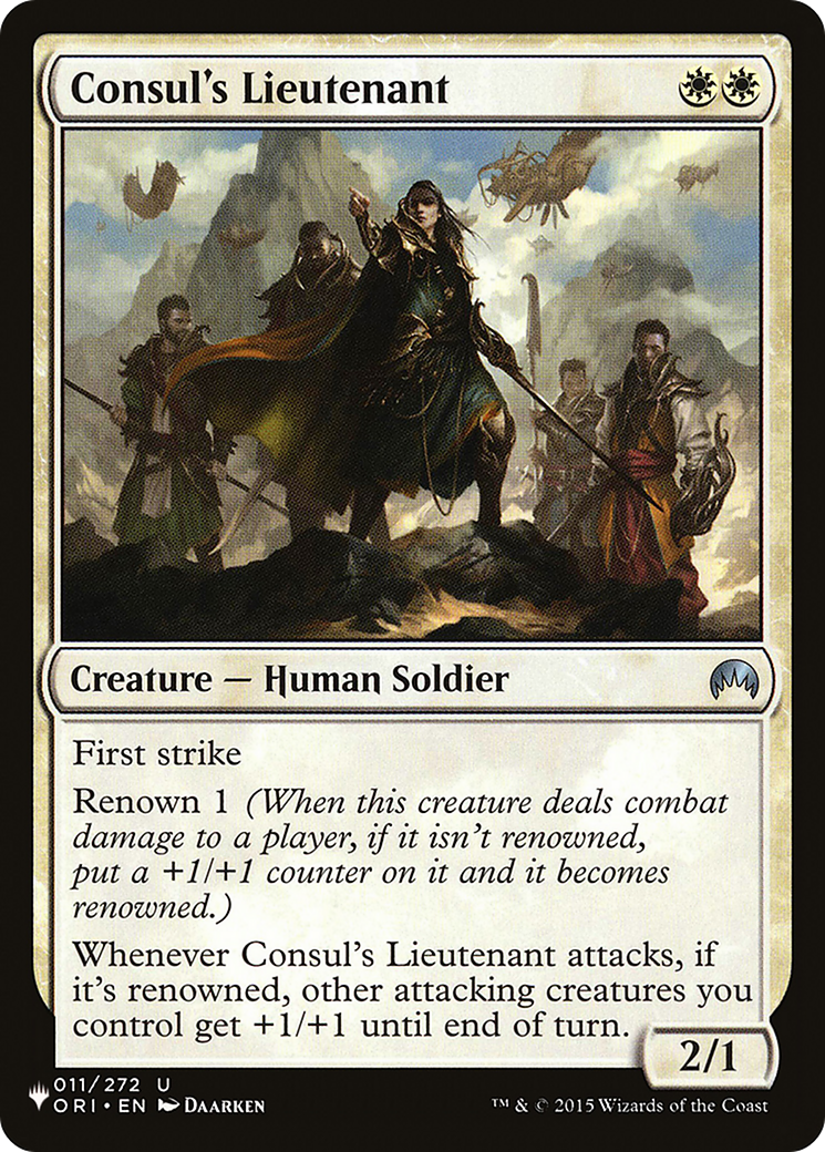 Consul's Lieutenant [The List Reprints] | Rook's Games and More