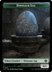 Dinosaur Egg // Dinosaur (0010) Double-Sided Token [The Lost Caverns of Ixalan Tokens] | Rook's Games and More